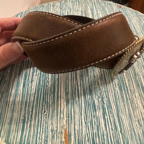 Nocona Men’s Jeweled Cross w/Braided Edges Leather/Silver Western/Cowboy Belt - Picture 9 of 13